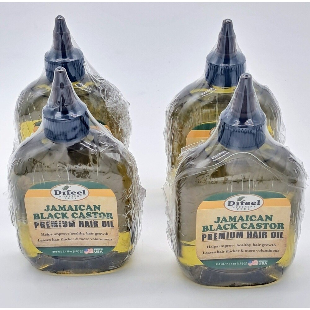 Difeel Castor Oil Natural Premium Hair Oil Jamaican Black 7.1 oz. Lot Of 4